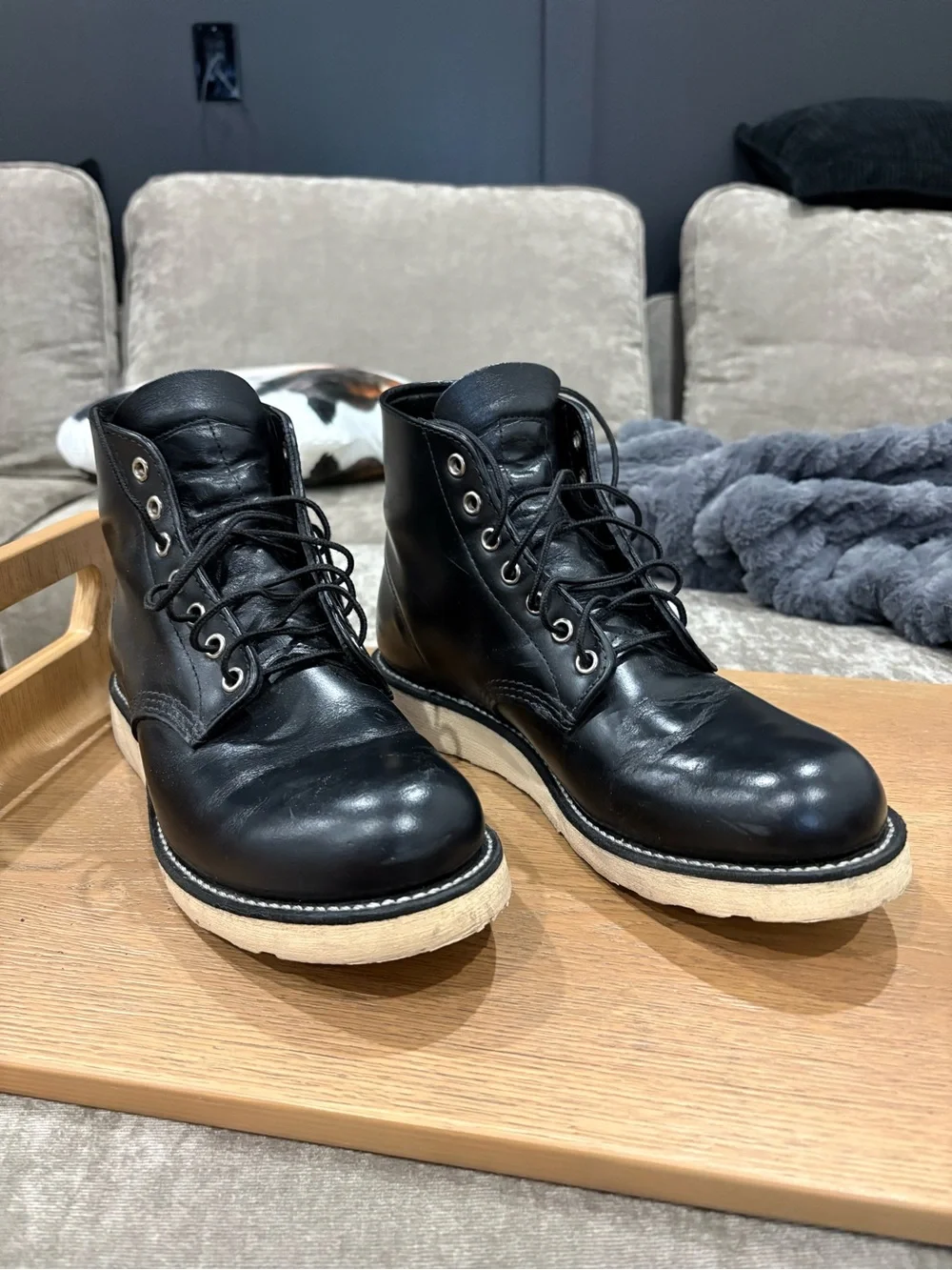 Red Wing 8823 x Freak Rare Special Edition- Black Glass Leather- 8.5 D- seconds